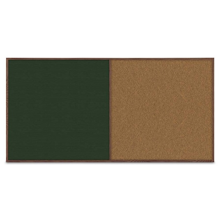 United Visual Products Enclosed Corkboard, 1 Door, 72"x48", 4" Fra UV3412-BRONZE-CORK